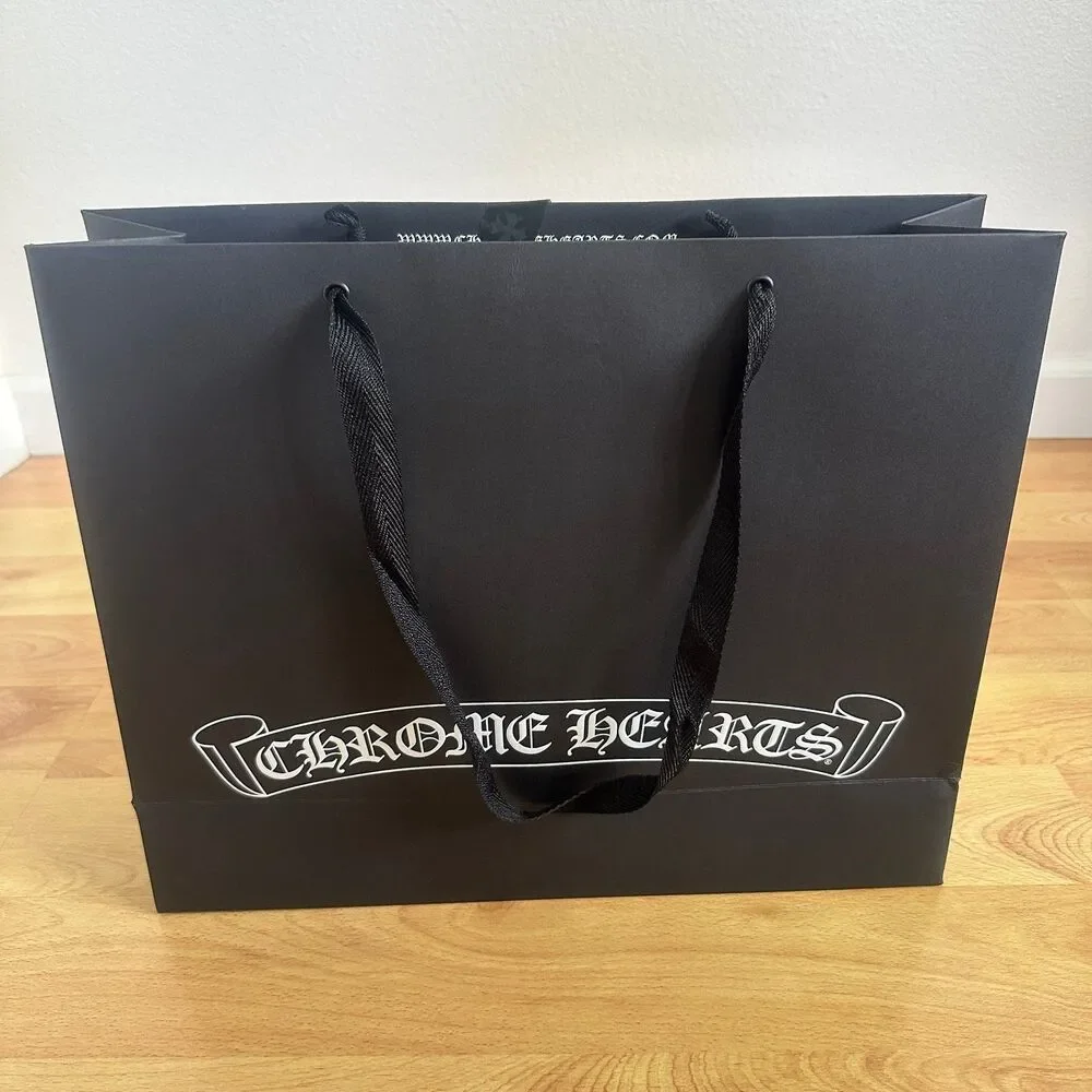 Chrome Hearts Paper Shopping Bag - black large, 16